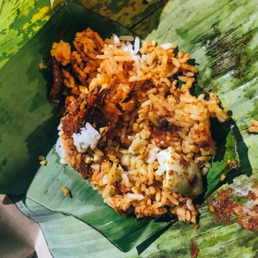 Inside the nasi lemak